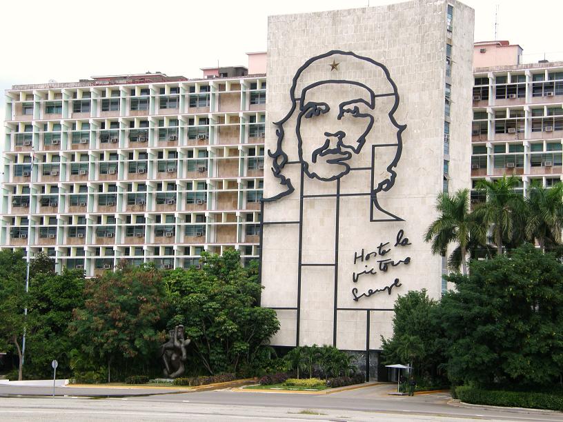 Che Guevara facade of the Ministerio del Interior., Havana