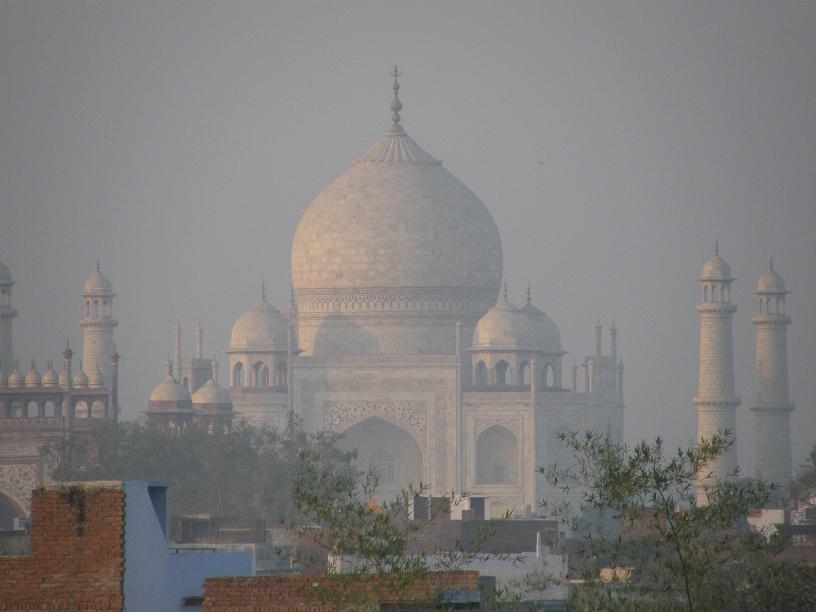 sunset at the Taj Mahal view from Sheraton Hotel
