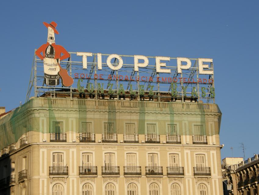Tio Pepe sign, Puerta del Sol, Madrid