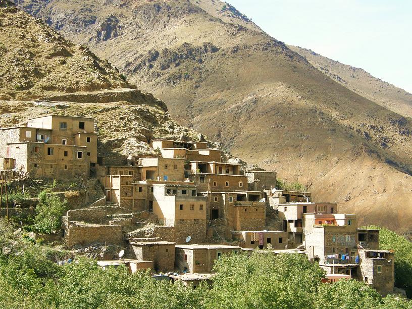 mudbrick village, near Imlil, Morocco